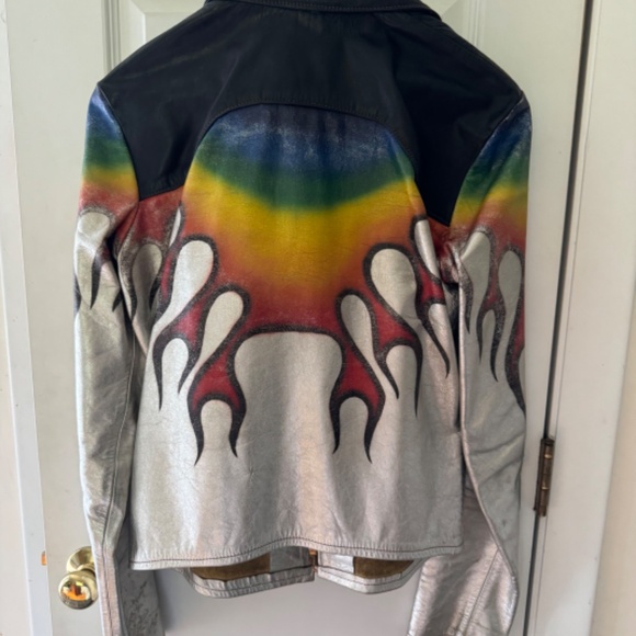 1974 East West Musical instruments custom flame leather jacket - Picture 3 of 16